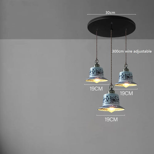 Modern ceramic LED pendant light for home interiors - vue 27 sur 29