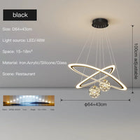 Modern LED ring pendant light for interior