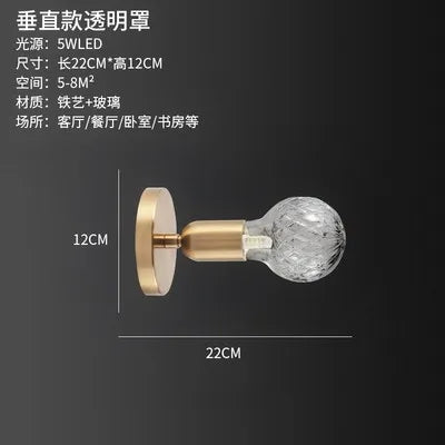 Modern decorative glass LED wall light for indoor use - vue 11 sur 10