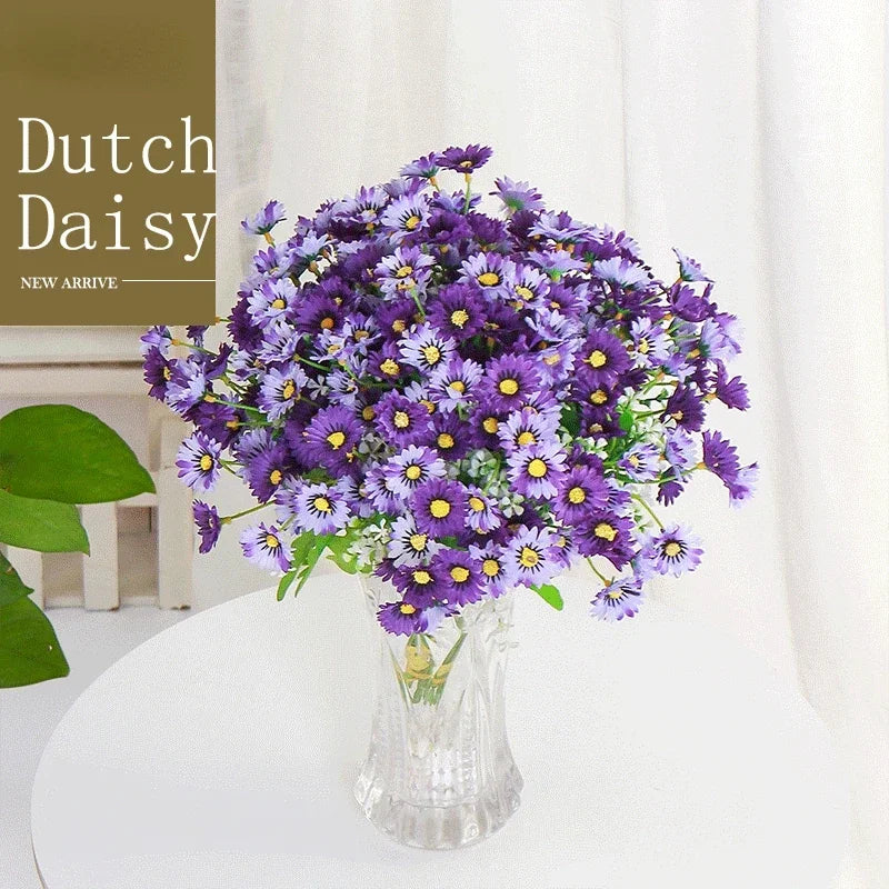 Silk daisy bouquet for artificial floral decoration