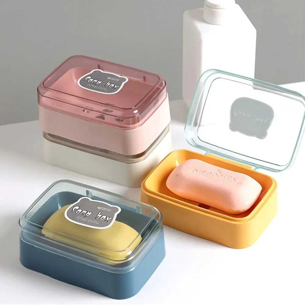 soap dish with lid for dry soap and travel