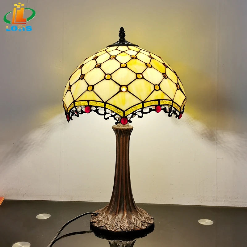 Tiffany style glass table lamp for an elegant interior