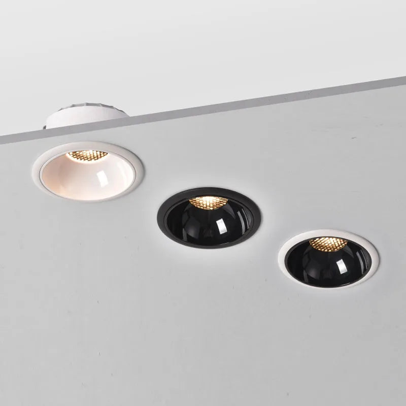 Dimmable anti-glare recessed LED downlights with epistar COB chip