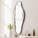 asymmetrical wall mirror with gold frame for interior decoration