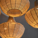 Handwoven hemp rope chandelier wabi sabi style