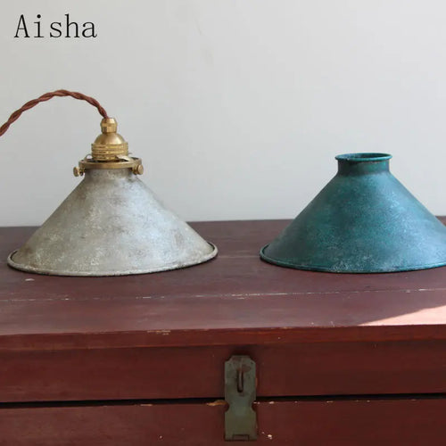 Retro brass pendant light in American country style for interior decor - vue 5 sur 9