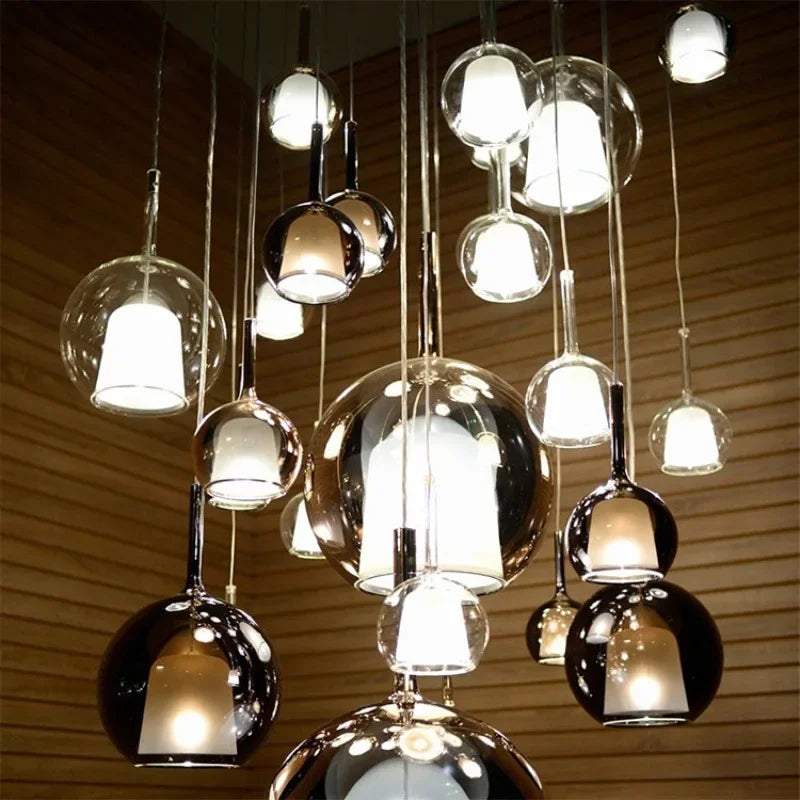 Penta glo glass LED pendant light for indoor decoration - vue 3 sur 10