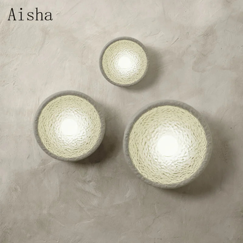 Japanese retro resin wall lamp for interior decoration - vue 5 sur 9