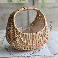 woven rattan basket for storage and home decor