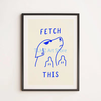 Retro funny flower posters for artistic wall decor