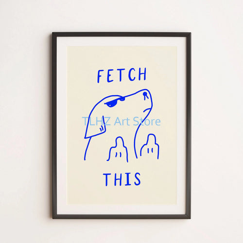 Retro funny flower posters for artistic wall decor