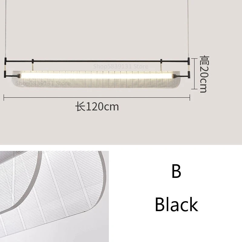 Modern Italian minimalist acrylic LED pendant light - vue 18 sur 18