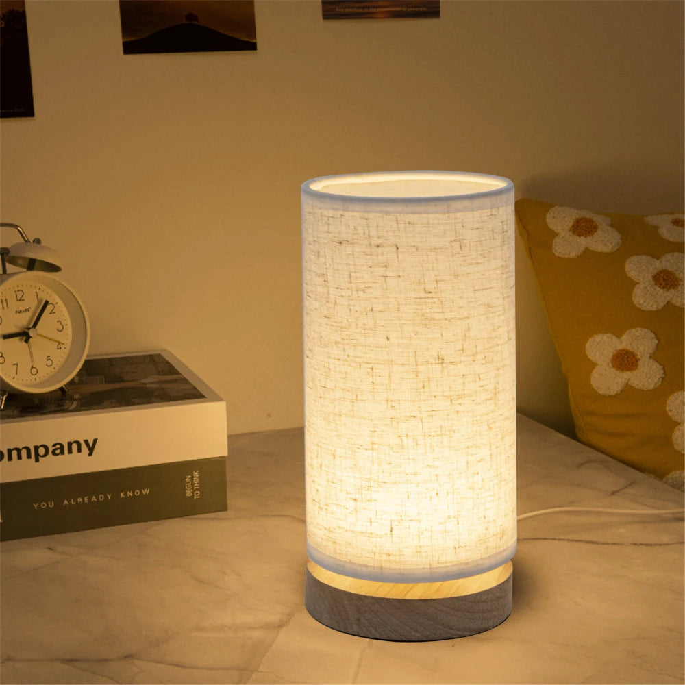 solid wood table lamp with a warm and simple style
