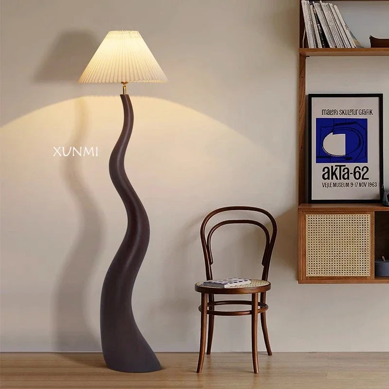 Nordic style curved mushroom floor lamp high-end decoration