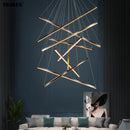 lustre led moderne avec gradation à distance pour intérieur