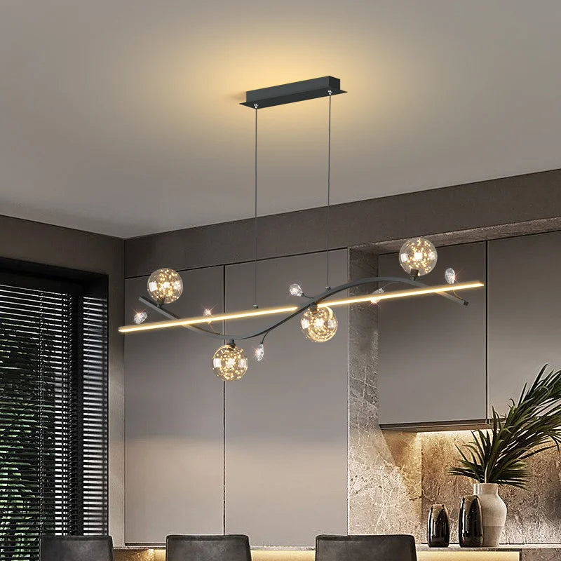 Modern luxury starry glass chandelier for interior
