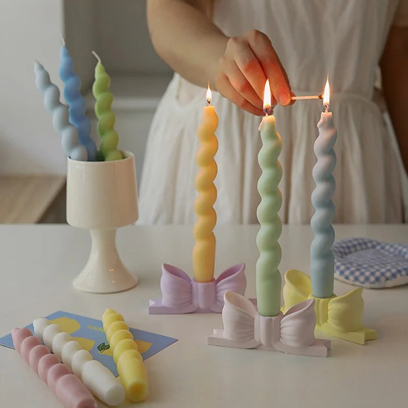 spiral aromatherapy scented candle for festive decoration