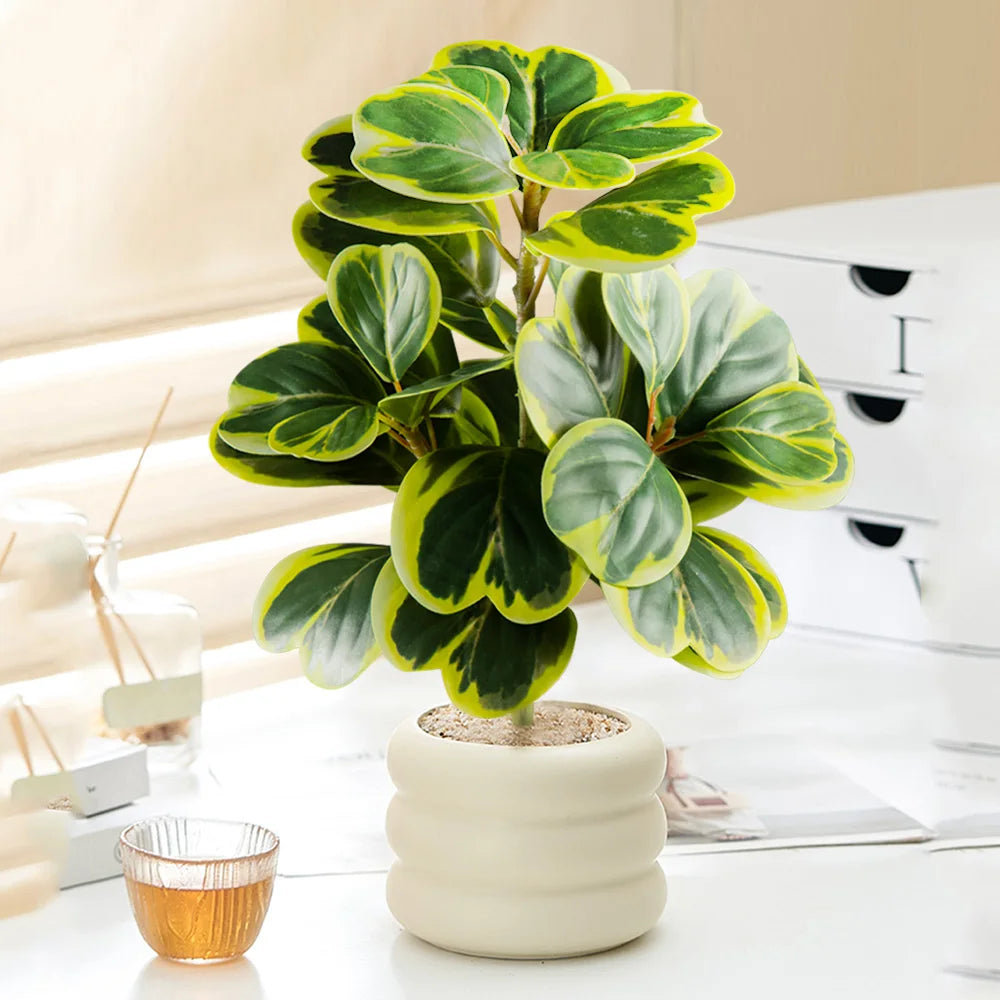 Artificial heart-leaf ficus tree for indoor and outdoor decoration