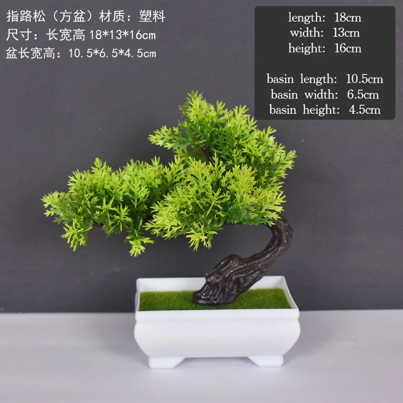 Artificial bonsai plant in plastic for interior decoration - vue 34 sur 41