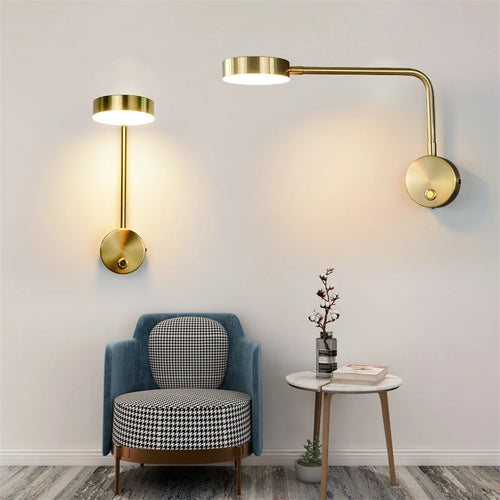 Modern LED wall light with rotary switch for home decoration
