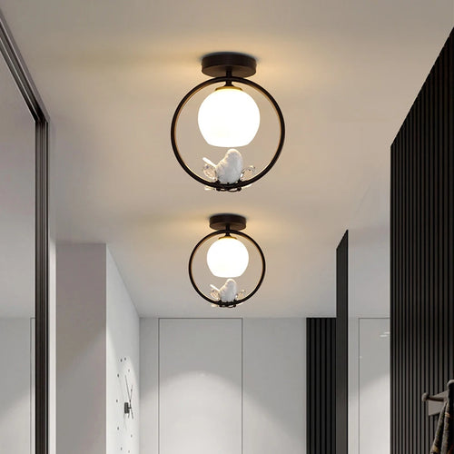 Creative Nordic ceiling light with bird motif for balcony - vue 5 sur 10