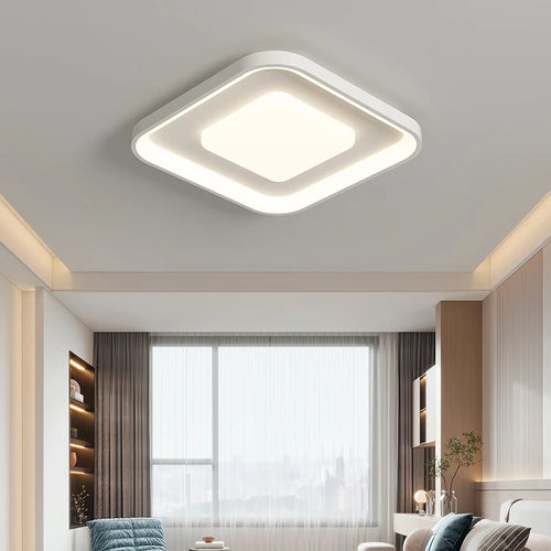 Modern minimalist LED chandelier with blue light eye protection - vue 3 sur 12