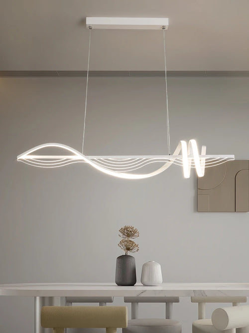 Modern LED chandelier minimalist design for interiors - vue 4 sur 8