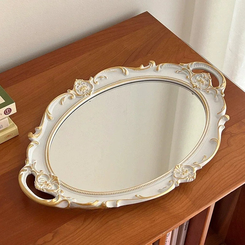 Vintage decorative glass mirrors for jewellery and aromatherapy