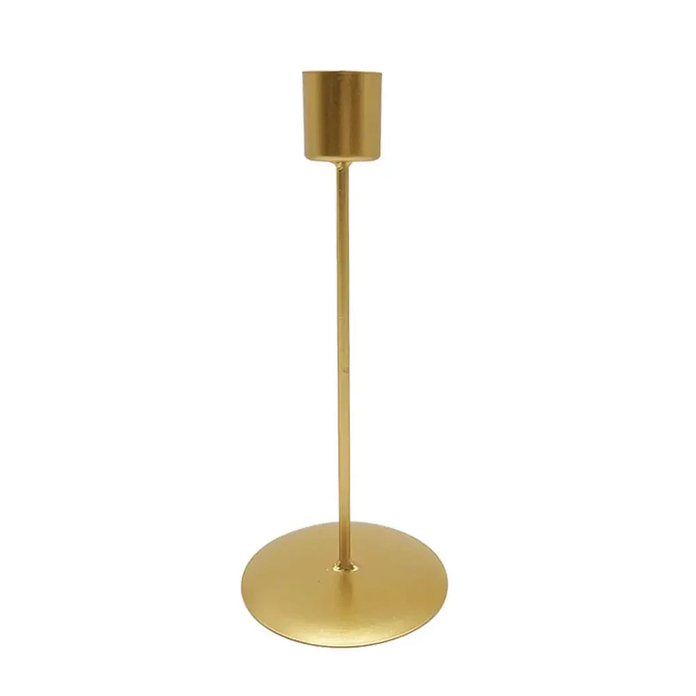 Gold metal candle holder for parties and weddings - vue 23 sur 24