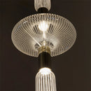 Adjustable nordic clear glass light tube pendant