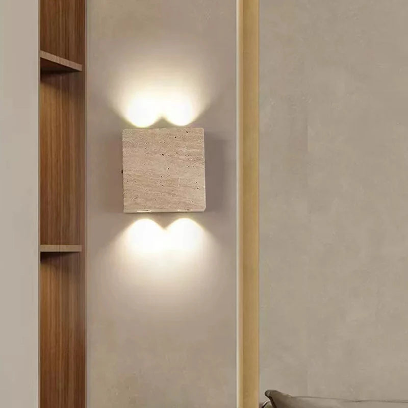Natural stone LED wall light 3000k mood lamp