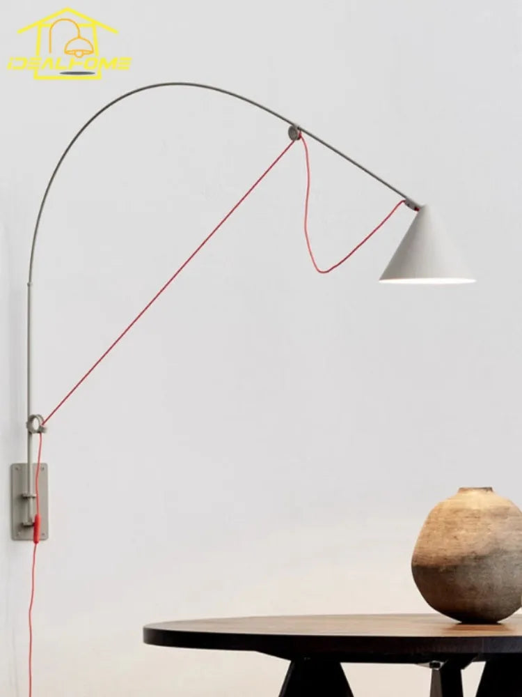 Minimalist vertical industrial stainless steel wall light - vue 5 sur 7