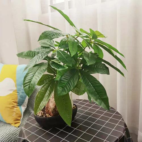 Artificial monstera tree in pot fake tropical indoor decoration - vue 2 sur 6