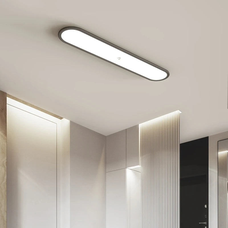 Modern round ceiling light with PIR motion sensor