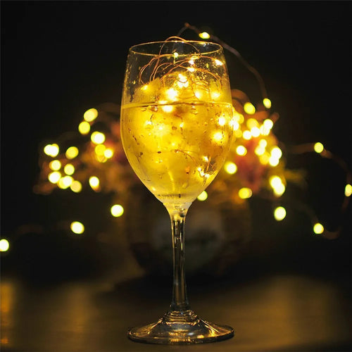 Set of 10 LED fairy light strings for festive decorations - vue 7 sur 8