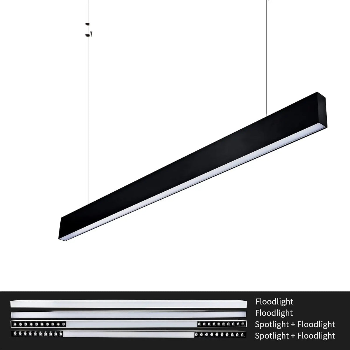 Modern LED pendant light for office and dining room - vue 3 sur 8