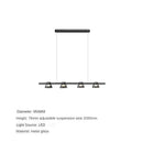Italian minimalist glass chandelier for modern interiors