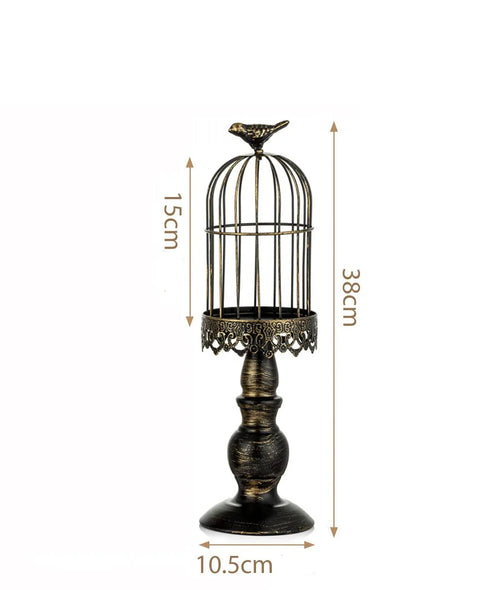 retro birdcage chandelier for romantic dinner and wedding - vue 13 sur 12