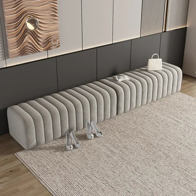 modern design shoe bench with soft and comfortable footrest - vue 5 sur 26