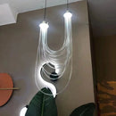 Transparent acrylic LED pendant light with adjustable wire