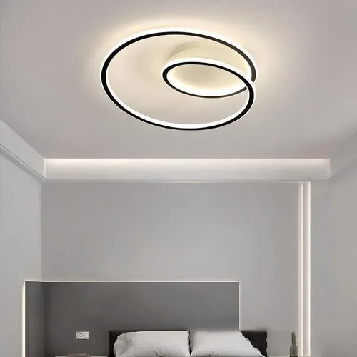 Modern simple LED ceiling light chandelier for living room, dining room, study, bedroom, and home interior decor - vue 4 sur 20