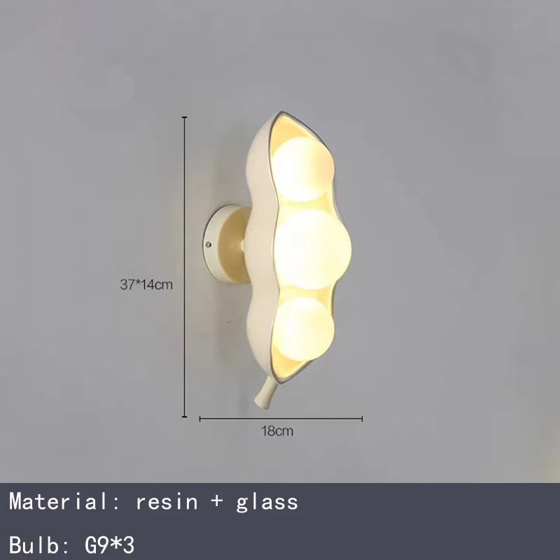 Creative polka dot glass chandelier with resin lighting