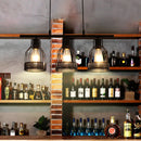 Retro loft industrial style chandelier with 3, 4 or 5 heads pendant