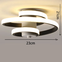 modern spiral LED ceiling light for a minimalist interior