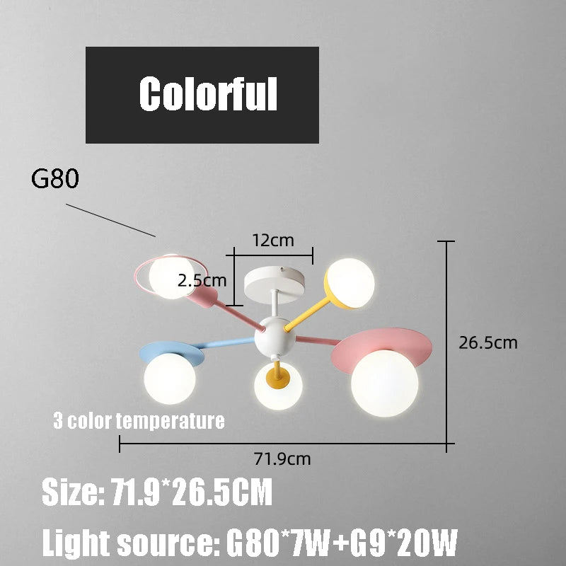 Modern minimalist chandelier for baby room decor – boys and girls