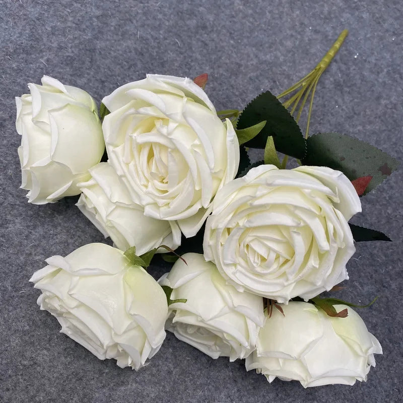 Artificial rose bouquet for weddings and garden decoration - vue 3 sur 10