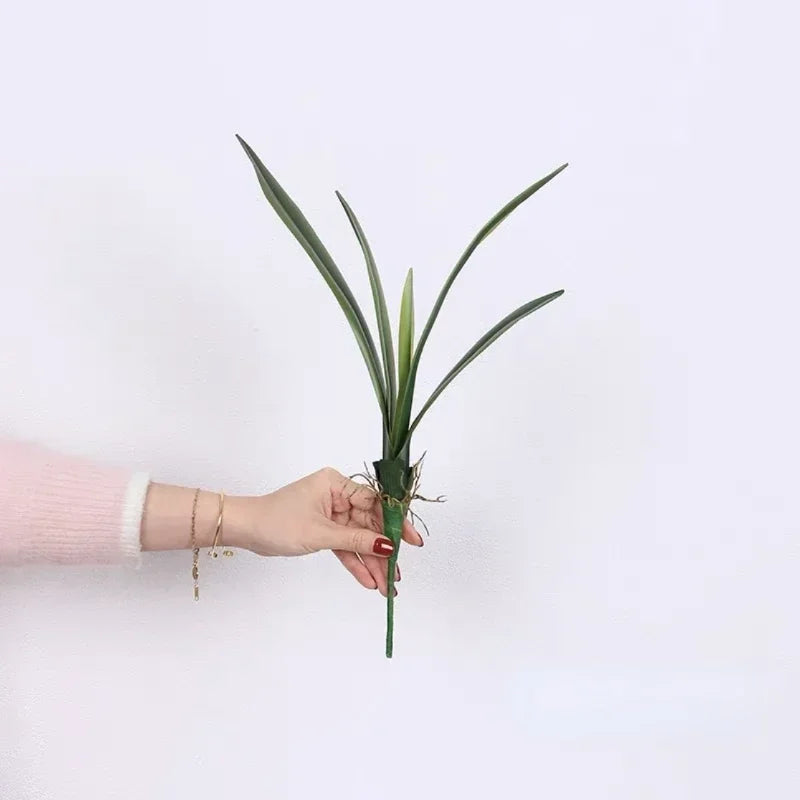 Artificial clivia leaves in soft rubber for indoor decoration - vue 8 sur 9