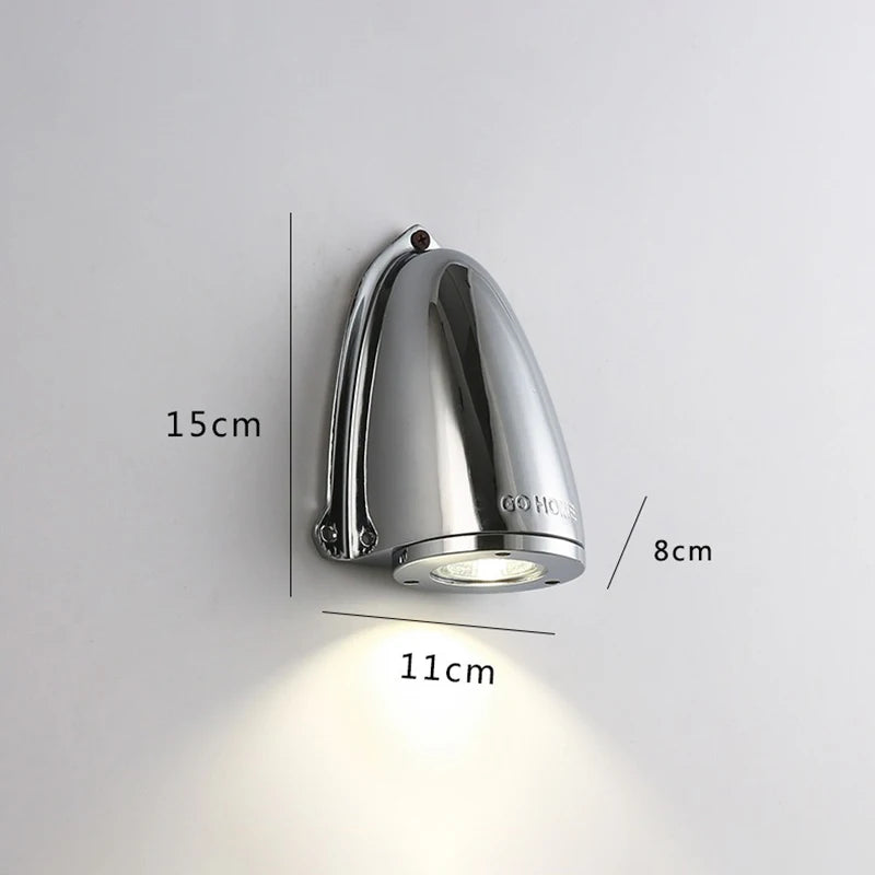 Industrial style vintage cast aluminium wall light - vue 5 sur 7
