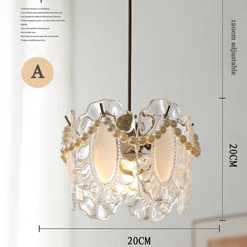 Modern glass chandelier with minimalist design for elegant interiors - vue 10 sur 9