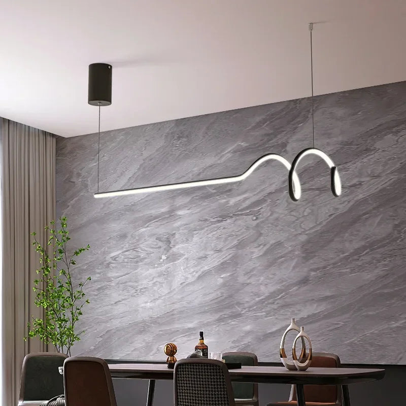 Modern LED pendant light for elegant interior decor - vue 5 sur 10